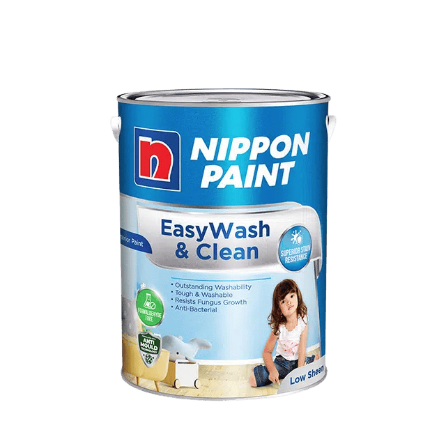 Nippon paint easy wash & clean interior wall paint for home renovation in singapore.